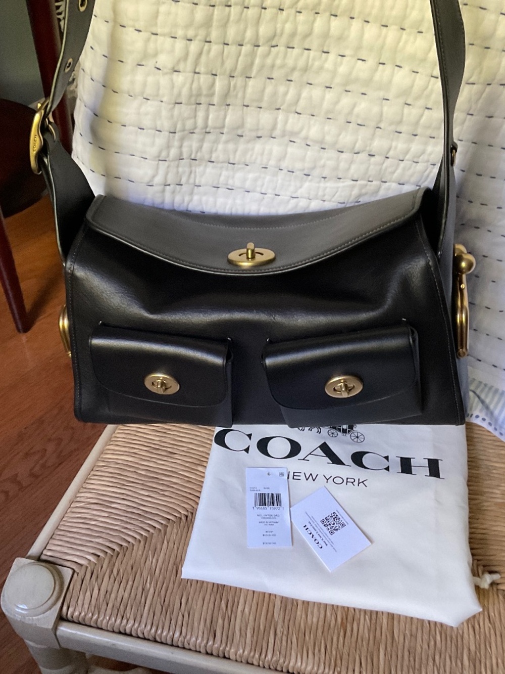 Coach Haversack large black
